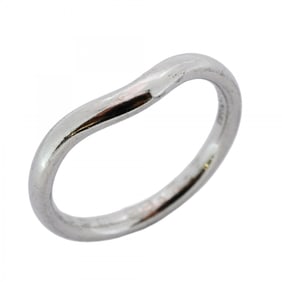 Tiffany ring, curved band, Pt950 platinum, size 7, women's