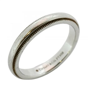 Tiffany Milgrain Ring, Pt950 Platinum, Size 10, Women's