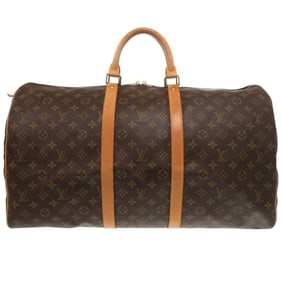 Louis Vuitton Keepall 55 Monogram M41424 Canvas Brown Boston Bag 0614 LOUIS VUITTON