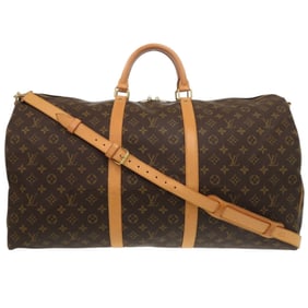 Louis Vuitton Keepall Bandouliere 60 Monogram M41412 Canvas Brown Boston Bag 0749 LOUIS VUITTON