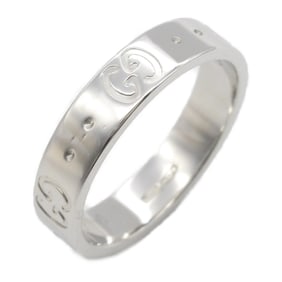 Gucci Icon Ring, 18K White Gold, Men's and Women's, Silver