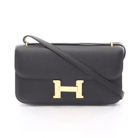 Hermes Hermès Constance Elan Shoulder Bag, Leather, Epsom Women's, Black