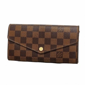 Louis Vuitton Damier Portefeuille Sarah Long Wallet N63209 Ebene Women's