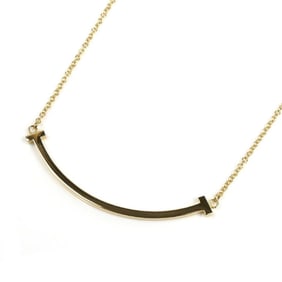 TIFFANY & Co. Tiffany 18K Yellow Gold T Smile Small Necklace 60011679 3.0g 40/45cm Women's
