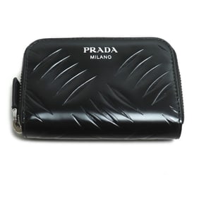 PRADA Prada Round Coin Case Black 2MM003 IC Women's