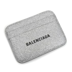 BALENCIAGA Glitter Card Case, Silver, 593812, Unisex