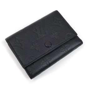 LOUIS VUITTON Victor Wallet Compact Tri-fold Monogram Shadow Black M12635 Men's