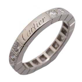 Cartier Lanier full diamond ring in 18K white gold with diamonds. Available silver and clear.