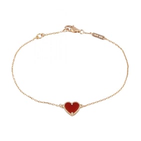Van Cleef & Arpels Sweet Heart Carnelian Bracelet in 18K Pink Gold (VCARN59L00) for Women. Available