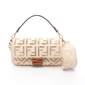 Fendi Mamma Bucket Zucca Handbag, Canvas and Leather, Women's, Ivory Brown, 8BR600