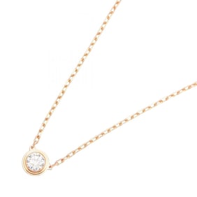 Cartier Amour Large Diamond Necklace in 18K Pink Gold (Pink Gold) with Diamonds. Available Clear and