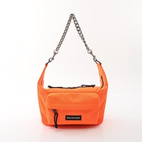 Balenciaga RAVER Medium Shoulder Bag, Canvas, Women's, Orange, 741080 2AACN