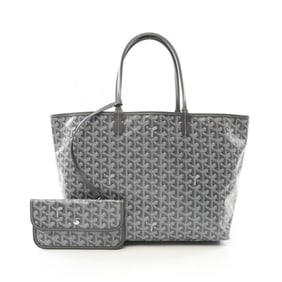 Goyard Saint Louis PM Tote Bag, Coated Canvas and Leather, Women's, Gray, Multicolor