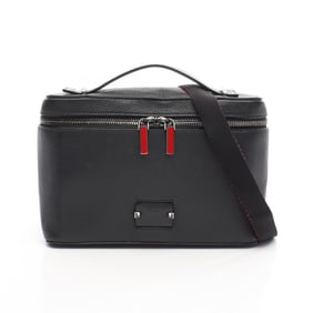 Christian Louboutin millet pouch handbag, leather, women's, black and red