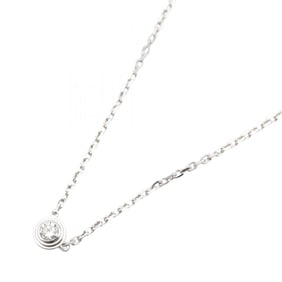 Cartier Amour Necklace XS, 18K White Gold with Diamonds, Clear Silver, CRB7224515