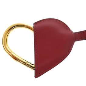 Like new Hermès Au Coeur du Faubourg necklace in Swift leather with Rouge Grenat W stamp, choker,