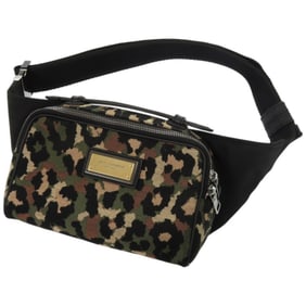 Dolce & Gabbana Camouflage Jacquard Canvas and Nylon Black Body Bag 0659 DOLCE&GABBANA