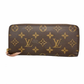 Louis Vuitton Monogram Portefeuille Clemence Long Wallet M61298 Brown Rose Ballerine Women's
