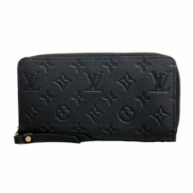 Louis Vuitton Monogram Empreinte Zippy Wallet M61864 Noir Women's Long