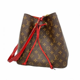 Louis Vuitton Monogram NeoNoe MM Shoulder Bag M44021 Brown Coquelicot Women's