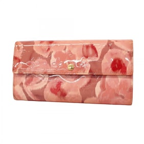 Louis Vuitton Vernis Ikat Flower Portefeuille Sarah M90023 Long Wallet in Rose Velours for Women