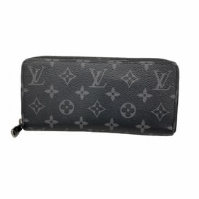 Louis Vuitton Monogram Eclipse Zippy Wallet Horizontal M11611 Black Men's Long