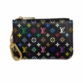 Louis Vuitton Monogram Multicolore Pochette Cle M93735 Noir Grenard Women's Wallet/Coin Case