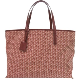 Morabito Autograph Tote GM Cotton/Calf Leather Red Bag 0516 MORABITO