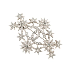 Chanel Brooch Coco Mark Star Metal Rhinestone 15A CHANEL