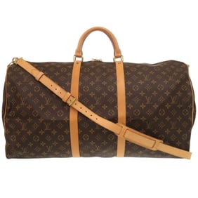 Louis Vuitton Keepall Bandouliere 60 Monogram M41412 Canvas Brown Boston Bag 0742 LOUIS VUITTON