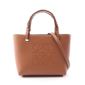 LOEWE Inflated Anagram Mini Tote Bag, Women's Leather, Brown, A717S72X02