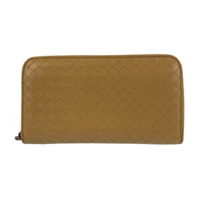 BOTTEGA VENETA Intrecciato Beige Mustard Leather Long Wallet B05493135F Women's
