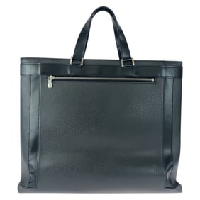 LOUIS VUITTON Taiga Kasbeck GM Black Leather Briefcase with Silver Hardware, M31012, Men's