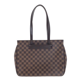 LOUIS VUITTON Damier Parioli PM Brown with Gold Hardware, PVC/Leather, N51123, Tote Bag/Shoulder Bag