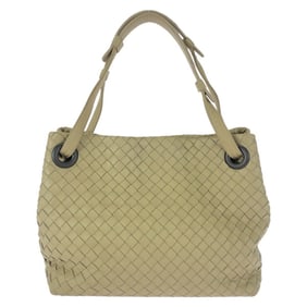 BOTTEGA VENETA Intrecciato Garda Beige Leather with Gunmetal Hardware, B0598 7987Q, Women's Tote