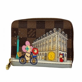 Louis Vuitton Damier Vivienne Zippy Coin Purse N63552 Ebene Multicolor Women's Wallet/Coin Case