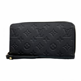 Louis Vuitton Monogram Empreinte Zippy Wallet M61864 Noir Women's Long