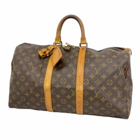 Louis Vuitton Monogram Keepall 45 Boston Bag M41428 Brown Men's and Women's