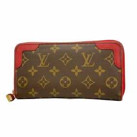 Louis Vuitton Monogram Retiro Zippy Wallet M61854 Brown Women's