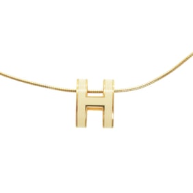 Hermes Pop H Metal Ivory Necklace 0164 HERMES