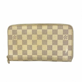 Louis Vuitton Damier Azur Zippy Organizer Long Wallet N60012 White Women's