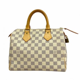 Louis Vuitton Damier Azur Speedy 25 Handbag N41534 White Women's