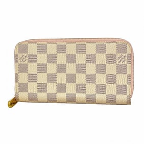 Louis Vuitton Damier Azur Zippy Wallet N63503 White Rose Ballerine Women's
