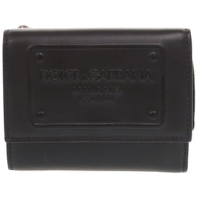 Dolce & Gabbana Leather Black Tri-fold Wallet 0658 DOLCE&GABBANA
