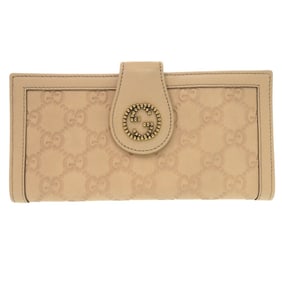 Like new Gucci Guccissima GG 269978 leather beige long wallet with bill compartment 0872 GUCCI