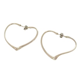 Tiffany & Co. Open Heart Earrings, 925 Sterling Silver, 0940