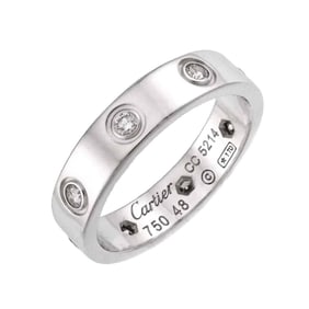 Cartier Mini Love #48 Ring, Full Diamond, 18K White Gold 750