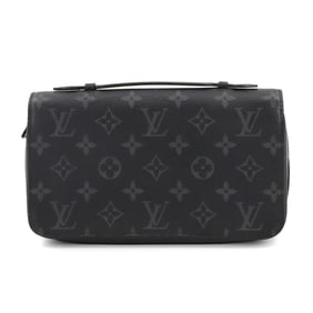 Louis Vuitton Monogram Eclipse Zippy XL Round Long Wallet M61698 Black