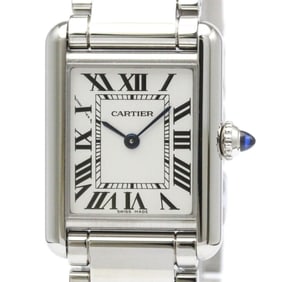 CARTIER Tank Must de Cartier Steel Quartz Ladies Watch WSTA0107 Never Used