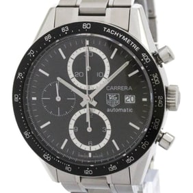 TAG HEUER Carrera Chronograph Steel Automatic Watch CV2010 Polished
